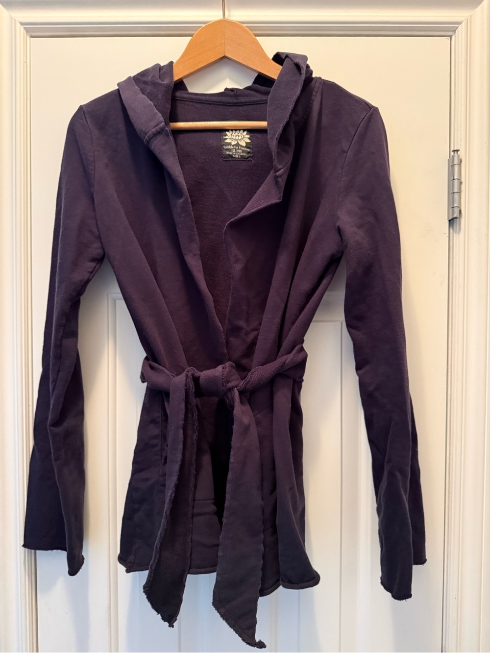 Vintage lucky brand wrap sweater 100% cotton NAVY BLUE